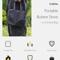 Mini Butane Camping Stove with Portable Bag, Indoor and Outdoor Cooking, for Emergency and Camp Essentials, 8205 BTU, 2hr Usage per Canister, Gas Not Included, White - Image 5