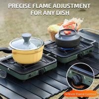 Swonder Portable 2-Burner Camping Stove with Windscreen - 17,500 BTU Propane Stove, Foldable Design, Adjustable Flame Control, Stainless Steel Construction, Includes Waterproof Carry Bag - Image 5