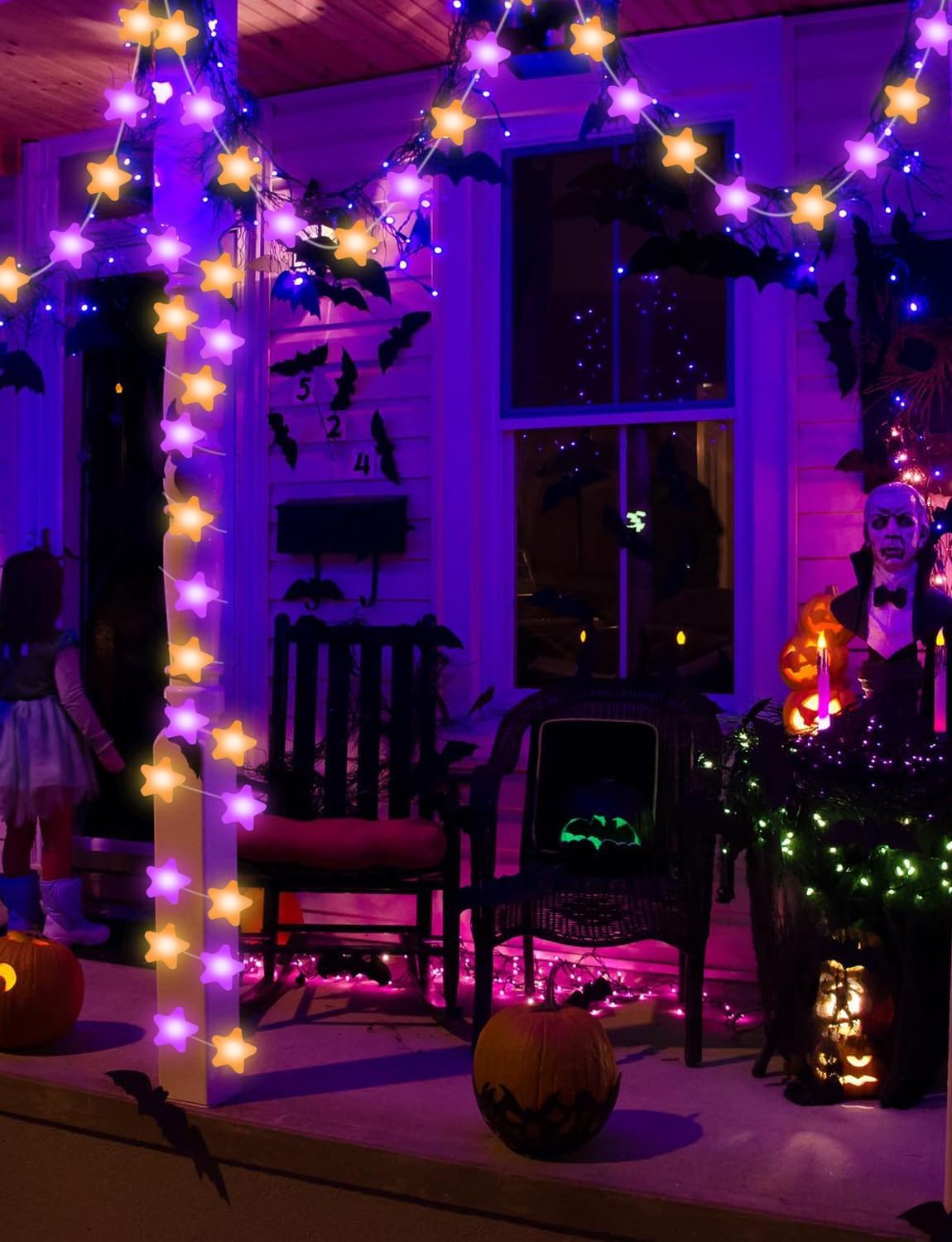 Smart Star String Lights Plug in, 33Ft 16 Million Color Changing Fairy Lights RGB Built in Chip APP & Remote Control DIY Music Sync Twinkle Light for Bedroom Halloween Decoration - Image 2
