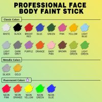 CCbeauty Witch Green Face Paint Stick, Face Painting Kit, Dark Green Cream SFX Makeup Foundation, Professional Body Paint for St. Patrick's Day, Halloween Costume Party, Grinch Hulk Monster Makeup - Image 4
