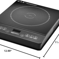 Amazon Basics 1800W Electric Portable Induction Cooktop, Induction Burner with Child Lock, Overheat Protection, Timer, 8 Power Settings, Up to 440°F, for Cookware with Diameter 5.7"-8.2", Black - Image 5