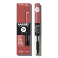 Revlon Liquid Lipstick with Clear Lip Gloss, ColorStay Overtime Lipcolor, Dual Ended with Vitamin E, 350 Bare Maximum, 0.07 Fl Oz - Image 2