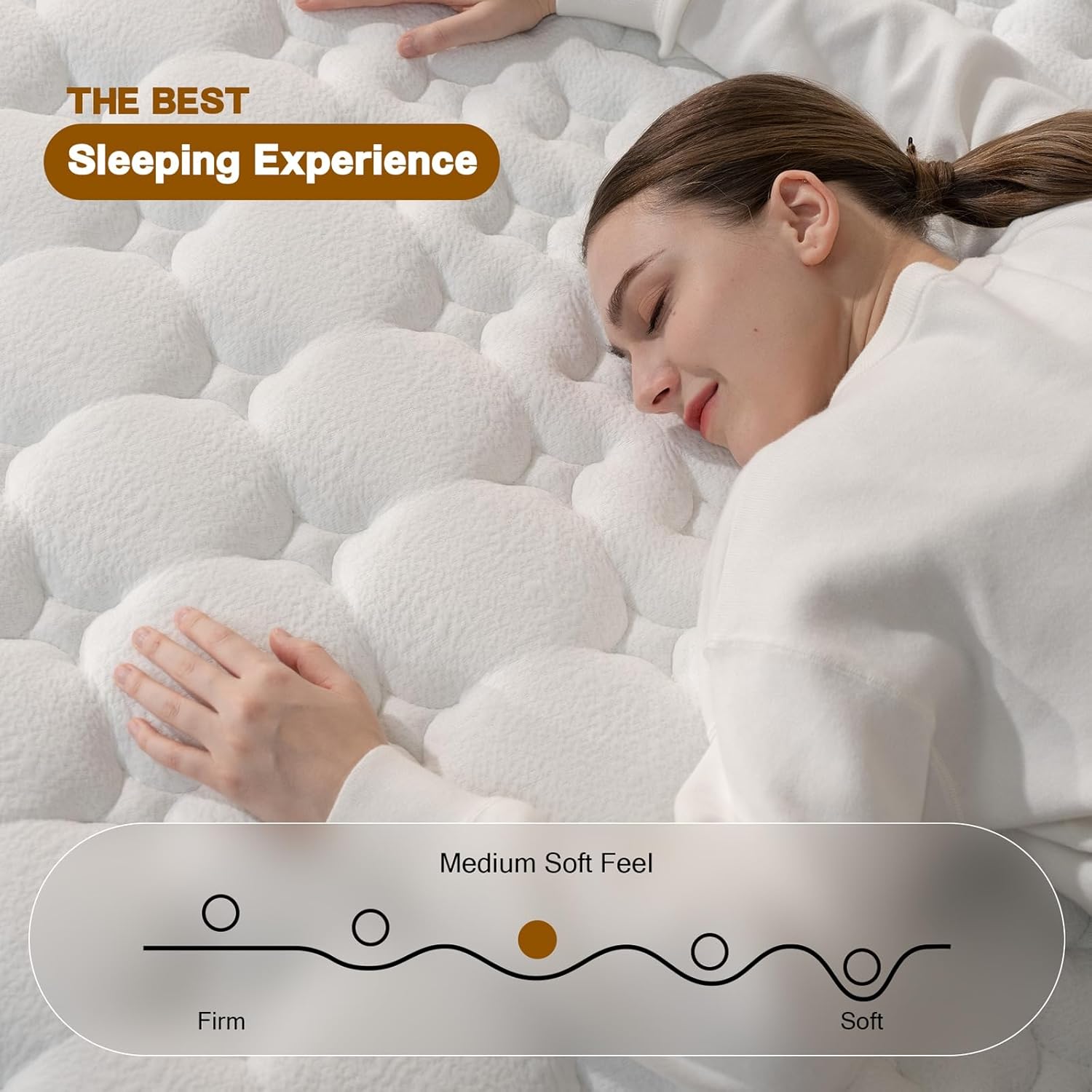 Queen Mattress,12 Inch Queen Size Mattresses in a Box,Memory Foam Hybrid Mattress ,with Individual Pocket Spring for Motion Isolation & Silent Sleep&Lumbar Support & Pressure Relief,Medium Firm - Image 4