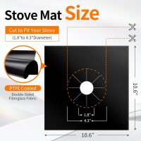 Stove Burner Covers for Gas Stoves (8 Pack) – Non-Stick, Heat-Resistant Gas Range Protectors, PTFE Liners for Kitchen Cleaning, Easy-to-Cut Stove Top Covers, BPA-Free, 10.6" x 10.6" - Image 3
