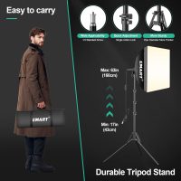 EMART Softbox Photography Lighting Kit, 16"x16" Pull Soft Box, 50W 3000K-6000K LED Bulb with Remote/APP Control, Professional Photoshoot Equipment for Studio Lights, Portrait, Video Recording(2 Pack) - Image 5