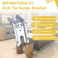 WP3801F656-51 3801F656-51 Stove Anti-Tip Bracket Compatible with Whirlpool, Kenmore, KitchenAid, Maytag Range/Stove/Oven Floor or Wall Mount Anti Tip Bracket Replaces 12400045,PS11741944,AP6008803 - Image 3