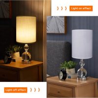 Tall Lamp Shades Set of 2, Drum Lampshade for Table Lamps Floor Lamp, 10" Top X 10" Bottom X 13" High White Large Line Fabric Lamp Shades, Easy Assembly Replacement Lampshades - Image 3