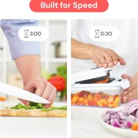 Fullstar The Original Pro Chopper - Vegetable Chopper and Spiralizer, Food Chopper with Container, Fruit Slicer, Kitchen Gadgets & Accessories, Home Essentials (4 in 1, White) - Image 3
