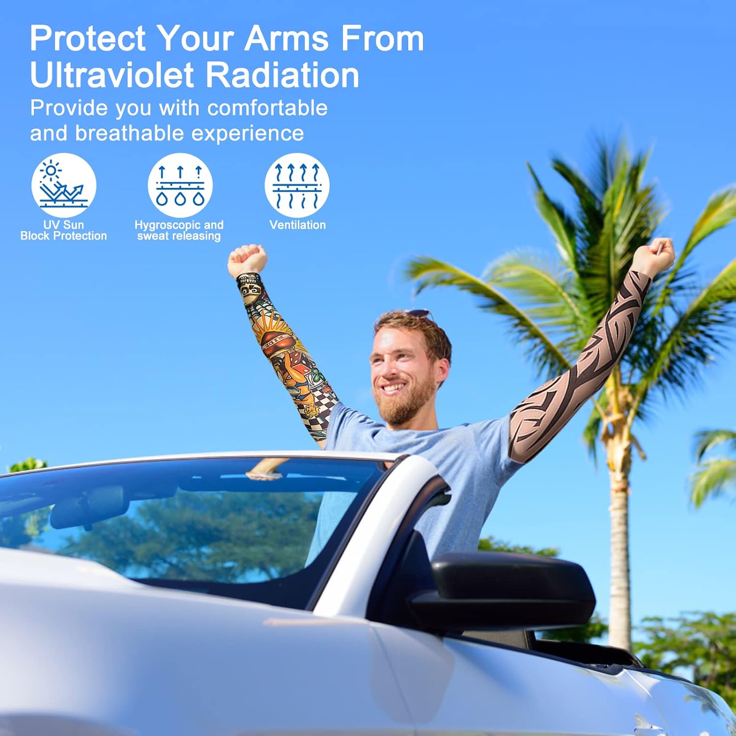 Tatoo Sleeves Men, Women, and Kids – Fake Temporary Tattoo Sleeve for Outdoor Sports, Halloween Decor - Image 8