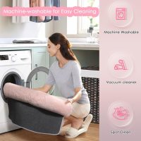Pink Area Rugs for Bedroom Girls, Living Room Decor, Fluffy Fuzzy Shag Rug 4x6 for Kids Room, Soft Cute Indoor Floor Carpet for Baby, Teen, Nursery, Preppy Dorm, Playroom, Plush Aesthetic Bedside Rug - Image 4