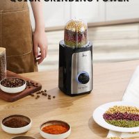 SANGCON 5 in 1 Blender and Food Processor Combo for Kitchen, Small Electric Food Chopper for Meat and Vegetable, 350W High Speed Blenders with 2 Speeds and Pulse for Smoothies and Shakes - Image 5