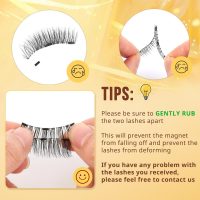 QUEWEL Magnetic Eyelashes 2 Pair Reusable Magnetic Eyelashes with Applicator No Glue Needed Eyelashes Cat Eye Natural Look Lash Clusters Kit Easy to Wear and Remove(A06) - Image 3