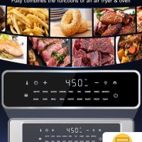 Kitchen Elite Air Fryer Toaster Oven Combo, 26.4 Qt Convection Oven Countertop, 18-in-1, Stainless Steel Large Airfryer, 4 Zone with Accessories, Digital Full Touch Screen, Easy to Clean - Image 2