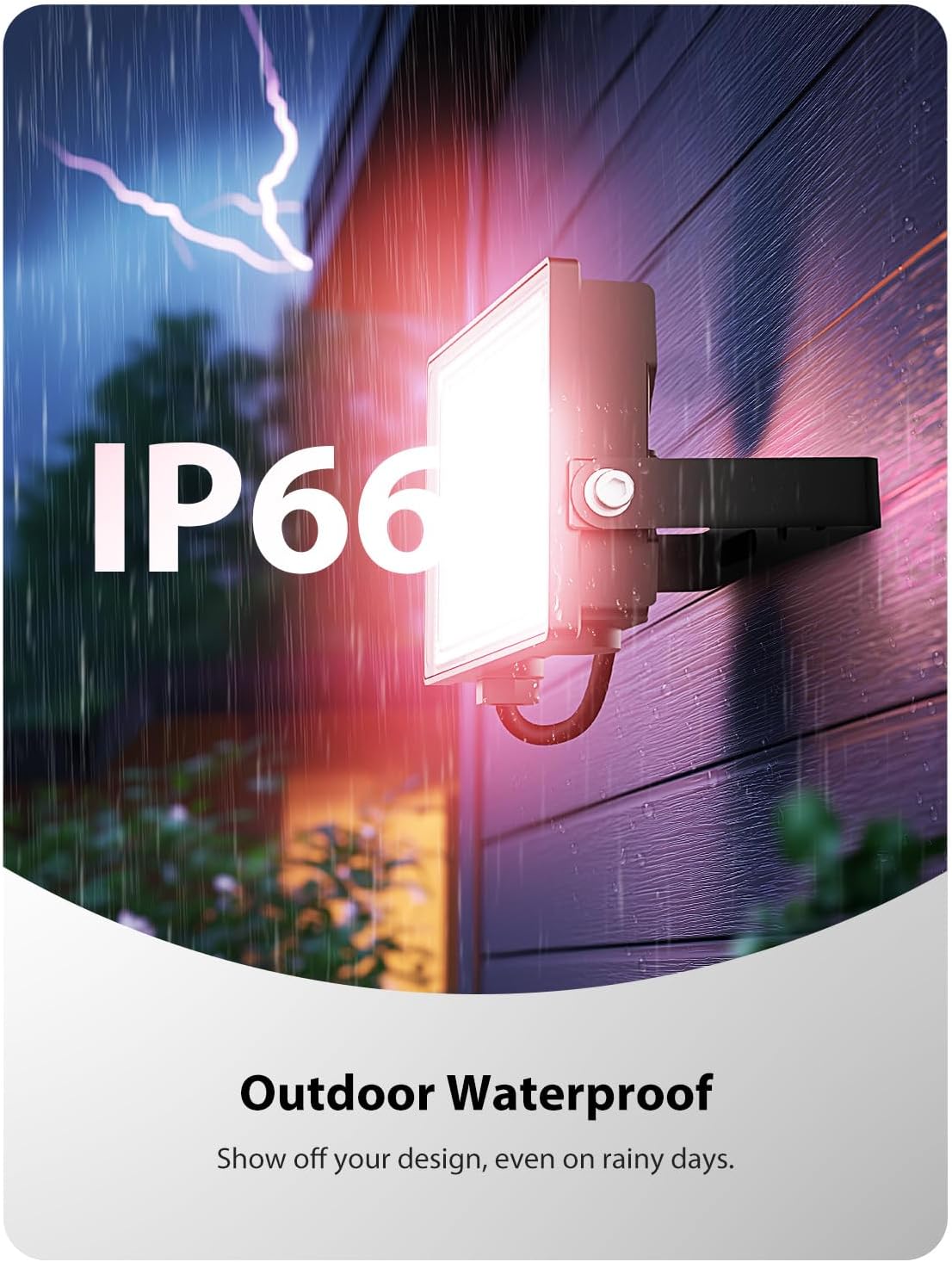 Onforu LED Flood Light Outdoor 30W 2500LM, Color Changing RGBW Floodlight with Remote, 2700K Warm White IP66 Stage Lights Indoor Uplights for Events, Uplighting for Halloween 4 Pack - Image 7