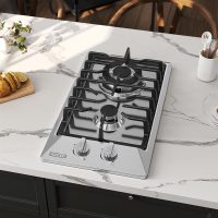Empava 12 in. Gas Stove Cooktop 2 Italy Sabaf Sealed Burners NG/LPG Convertible in Stainless Steel, 12x21 Inch - Image 2
