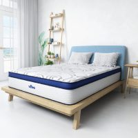 Vibe Quilted Hybrid Mattress, 12-Inch Innerspring and Pillow Top Gel Memory Foam Mattress, Fiberglass Free, CertiPUR-US Certified Bed in a Box, King, White - Image 4