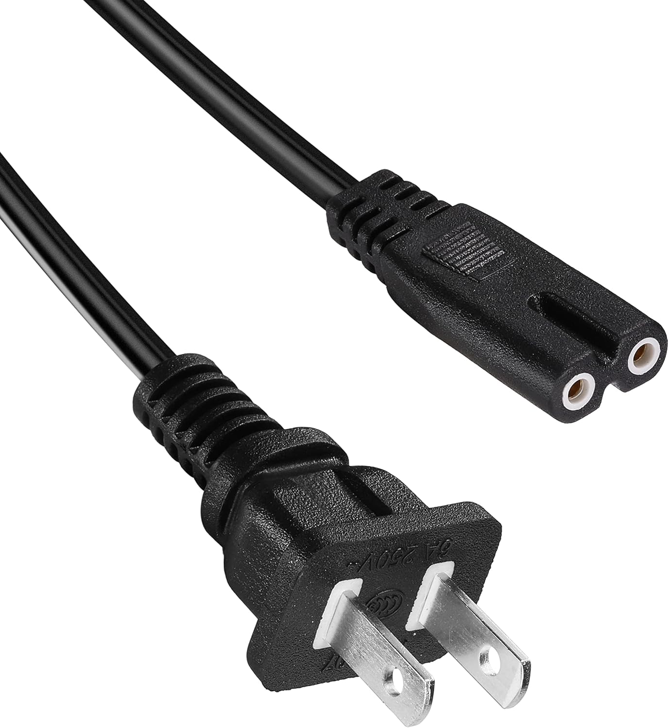 5FT 2 Prong Power Cord Cable Compatible for NVIDIA Shield Android TV 4K HDR Streaming Media Player, Ulike Air3 Laser Hair Removal Power Supply Cord - Image 2