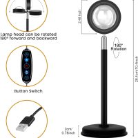Sunset Lamp Projection, Not Only 21 Colors Sunset Lights, 180 Degree Rotation Led Light, Push Button Switch & APP Control Projector for Party Bedroom Decor - Image 5