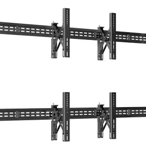 VIVO Pop-Out Steel 2x2 Video Wall Mount, Fits 4 TV Screens 37 to 65 inches, Wide VESA Range and Screen Leveling, Holds up to 616 lbs, Black, MOUNT-VW65-4