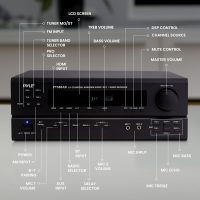 Pyle Wireless Bluetooth Power Amplifier System-420W 5.1 Channel Home Theater Surround Sound Audio Stereo Receiver Box w/RCA,AUX,Mic w/Echo,Remote,Support HDMI-For Subwoofer Speaker-Pyle PT588AB - Image 4