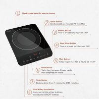Empava Portable Induction Hot Plate Cooktop, Single 1 Burner Countertop Cooker, 3 Preset Modes, Shatter-proof Flat Glass Top, 110~120 Volt Plug in Electric Stove for Kitchen, Outdoor Camping, RV - Image 3