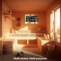 SYLVOX 24'' Smart TV Bathroom Magic Mirror Waterproof LED TV 1080P 500NITS High Brightness Dual Front Speakers Wall mounting Suitable for Bathrooms,Hotels,Saunas - Image 8