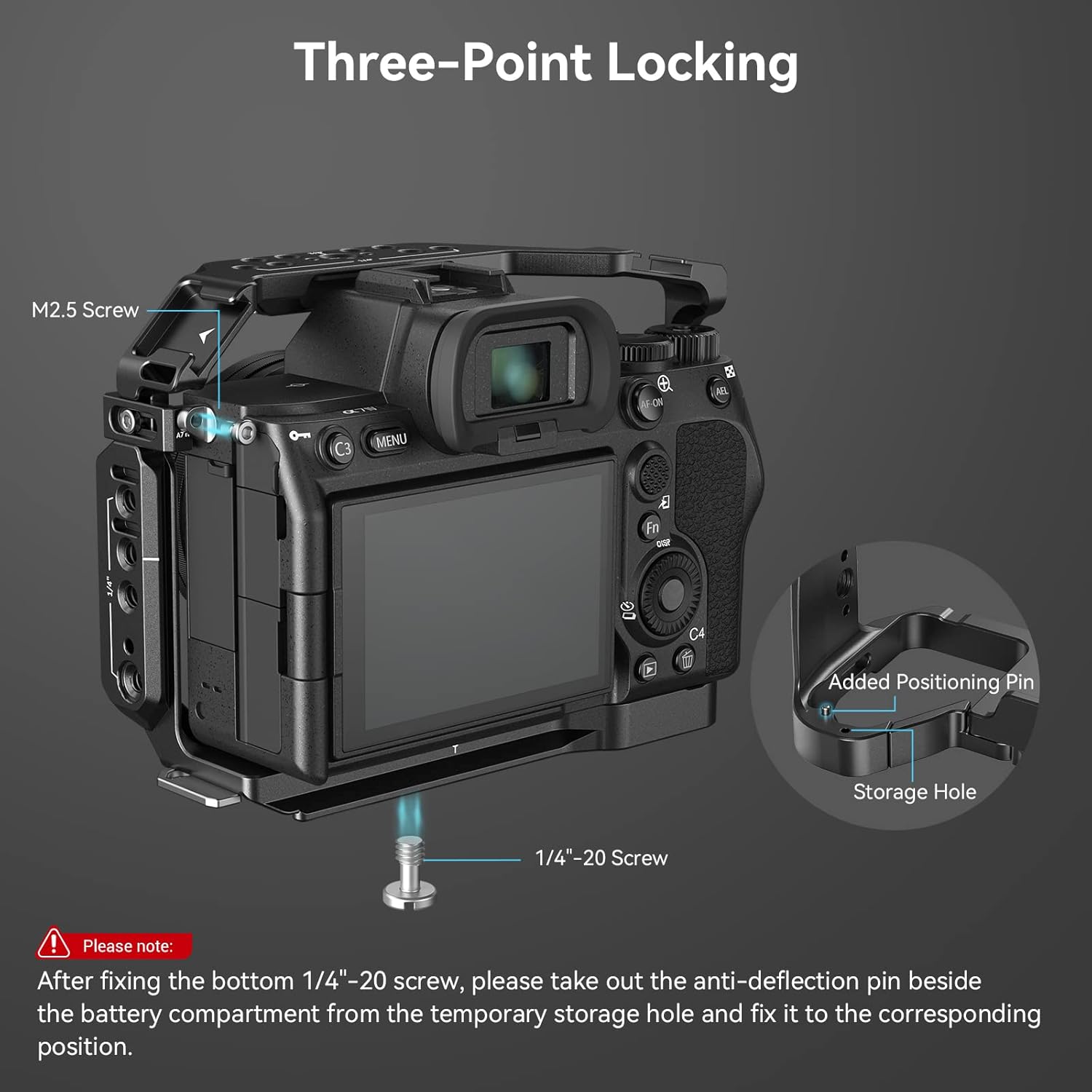 SmallRig A7R V / A7 IV / A7S III Cage with Top Handle, Side Handgrip and Clamp for HDMI Cable, Advanced Kit for Sony Alpha 7R V/Alpha 7 IV/Alpha 7 S III -3669C - Image 4