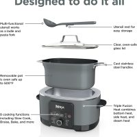 Ninja MC1001 Foodi PossibleCooker PRO 8.5 Quart Multi-Cooker, with 8-in-1 Slow Cooker, Dutch Oven, Steamer, Glass Lid Integrated Spoon, Nonstick, Oven Safe Pot to 500°F, Sea Salt Gray - Image 6