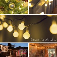 Globe String Lights, 59 Ft 100 LED Christmas Lights with Remote Timer, Connectable Plug in Twinkle Lights for Bedroom Wedding Classroom Indoor Outdoor Decor, Warm White - Image 5