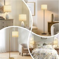 Small Lampshades Set of 2, Beige Linen Drum Lampshades, 8.66" Top x 8.66" Bottom x 7.87" High Lamp Shade, Lamp Shades Replacement for Table and Floor Lamps, Pendant Light, Handcrafted, Easy Assembly - Image 8