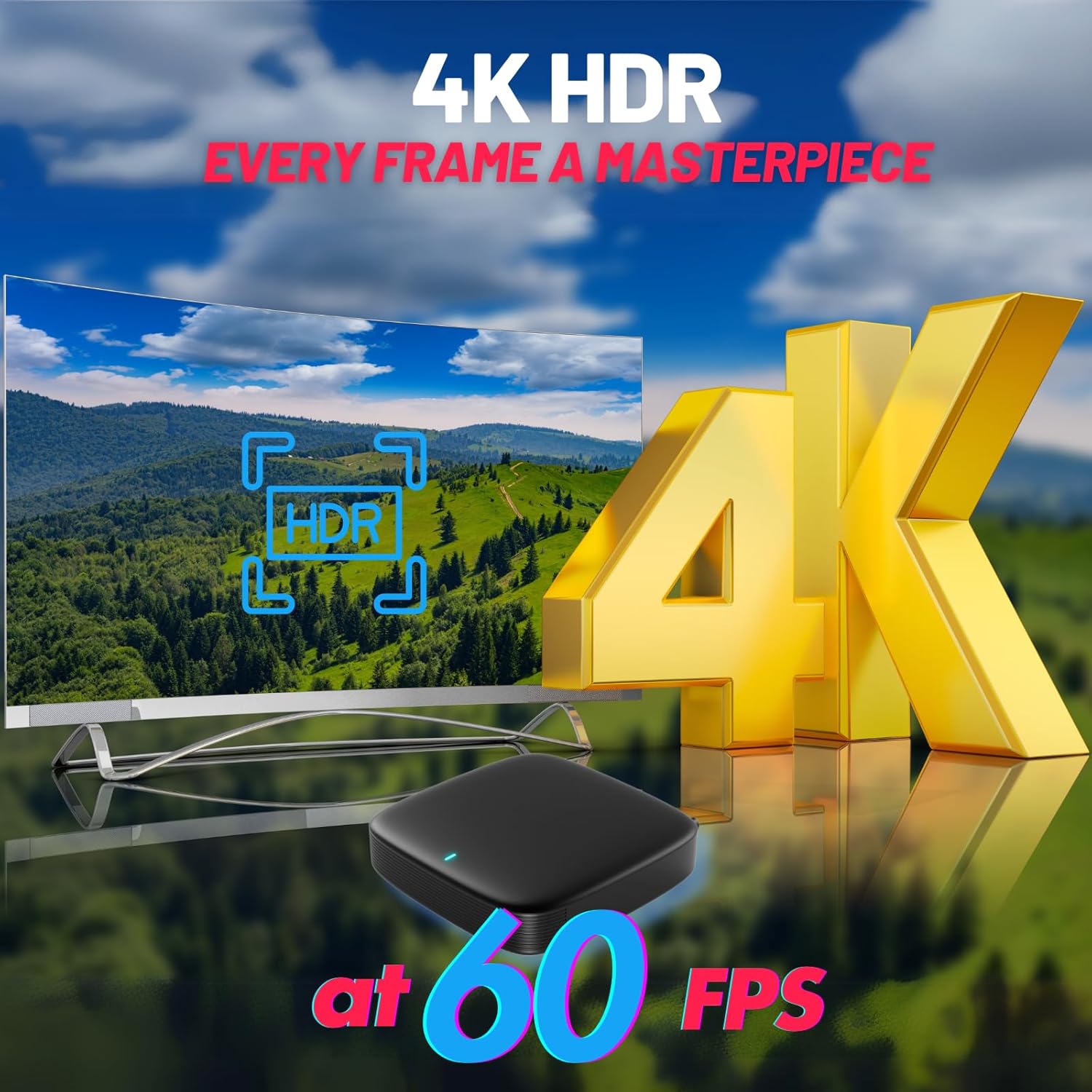 Raxxio MAG555 Google TV Box – 4K HDR Android TV Media Player with Google TV OS, Dual-Band Wi-Fi, Bluetooth 5.0, and Voice Remote with Google Assistant - Image 3