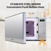 Total Chef 0.7 Cu Ft Microwave Oven - Stainless Steel Compact Style Microondas, Smart Countertop Kitchen Appliance With Digital Touch Use, Pre-Set Function, 10" Turntable, Easy To Use Horno, 700 watt - Image 5