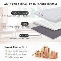 Shaggy Rugs for Bedroom Living Room Dorm Kids Room Decor, Soft Modern Indoor Fluffy Shag Area Rug, Non-Slip Fuzzy Floor Carpet 2x3 Feet, Cute Small Rectangle Plush Rug, White - Image 7