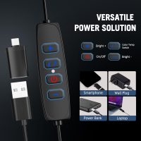 2-Pack Portable Photography Lighting Kit, Arsoer 8" 2800K-6500K Dimmable Studio Lights with Tripod, USB Powered Video Light for Photography/Zoom/Video Conference/Live Streaming/YouTube/Tiktok/Ins - Image 4