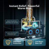 BREEZOME 8L Humidifiers for Bedroom, Smart Warm & Cool Mist for Large Room Home, Top Fill Ultrasonic Humidifier, Humidity Sensor, Essential Oil, 65H Runtime, Quiet for Baby, Plants, Fast Relief - Image 3