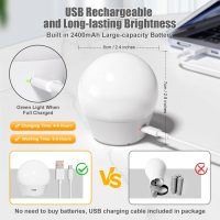 Brightown E26 Rechargeable Light Bulb with Remote and Timer, Battery Backup Bulb for Sconces and Lamps, Magnetic Bulbs for Non-Hardwired Fixture, 3 Color Temperatures + 9 RGB Colors, Dimmable, 2 Pack - Image 4