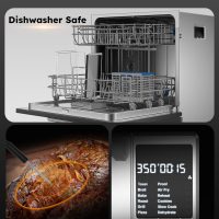 Nuwave Bravo Pro Smart Toaster Oven Countertop, True Air Fryer Combo w/Improved 100% Convection, 35% Crispier, 112 Presets, Customizable Pizza Zones, Integrated Probe, PFAS Free, 30QT, Stainless Steel - Image 9