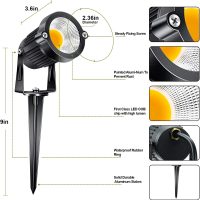 5W Low Voltage Landscape Lights Outdoor 12V AC/DC LED Landscape Lighting 3000K Warm White Waterproof Garden Spotlights 500LM COB Landscape Pathway Lights for Yard,Tree (8Pack with Connectors) - Image 2