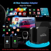 Wireless Carplay Adapter with Netflix YouTube, 2025 Car Play Video Box & Android Auto Dongle Plug & Play,Convert Wried to Wireless CarPlay for Cars from 2016 and iOS 10+ & TF Card (Black) - Image 3