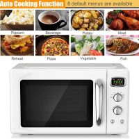 MAT EXPERT 0.9 Cu.ft Microwave Countertop, Digital Timing & 5 Micro Power, 25L Small Microwave w/Glass Turntable & 6 Preset Buttons, Delayed Start Function, 900W Mini Microwave w/Child Lock - Image 3