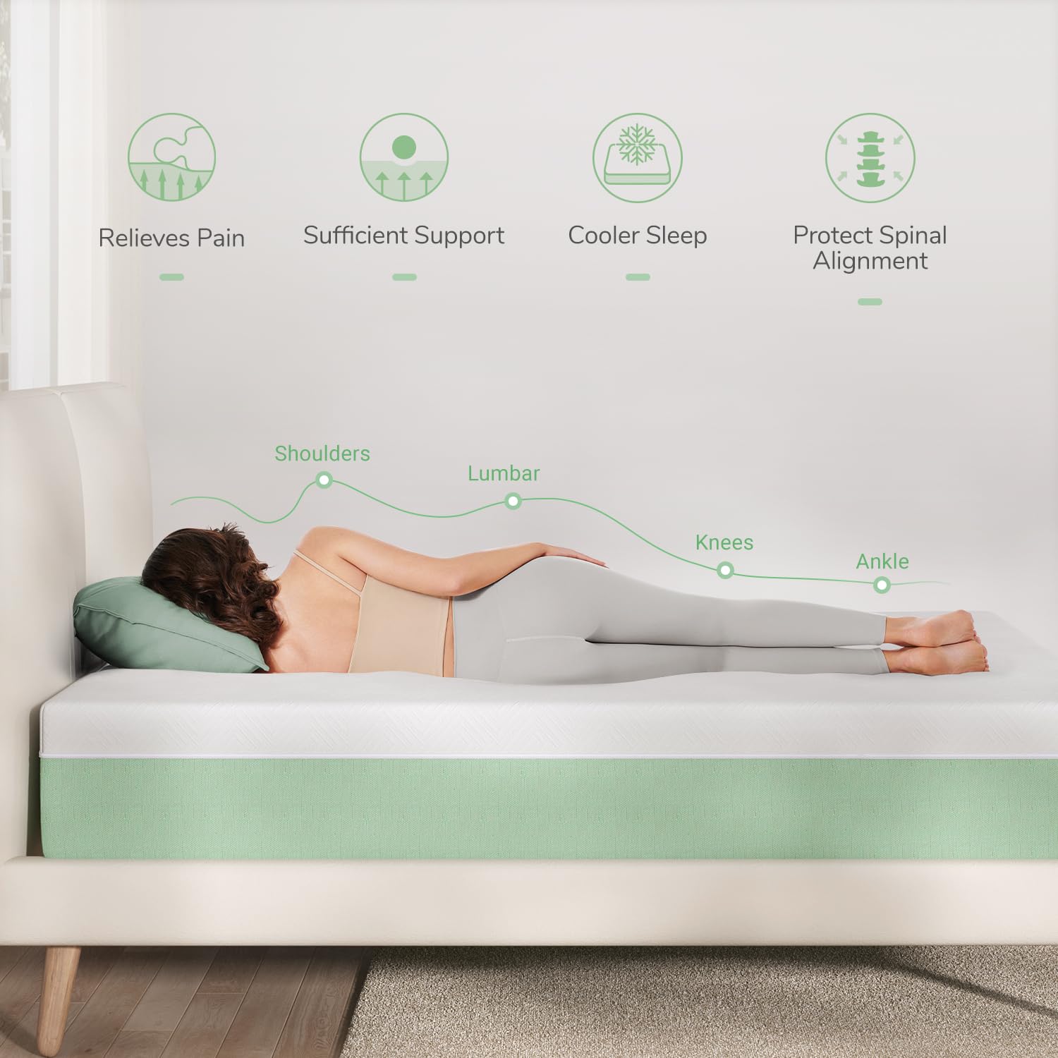 Novilla 10 Inch King Mattress, Gel Memory Foam Mattress King Size in a Box for Pressure Relieving & Back Support & Cool Night Comfort, CertiPUR-US Certified - Image 4