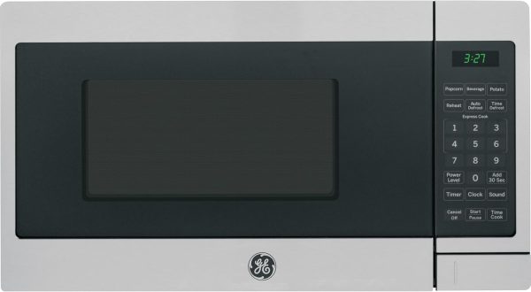 GE ‎JEM3072SHSS Microwave Oven 700 Watts, Auto or Manual Defrost Option, Kitchen Essentials for The Countertop, 0.7 Cubic Feet Capacity, Stainless Steel