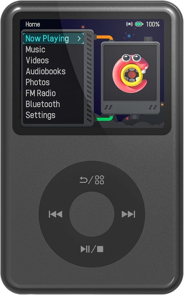 Mp3 Player with Bluetooth Innioasis Y1 Video Digital Music Player HiFi Mini Portable Kids Audiobook Mp3 2025 Nice Gift Choice Theme Upgrade Black
