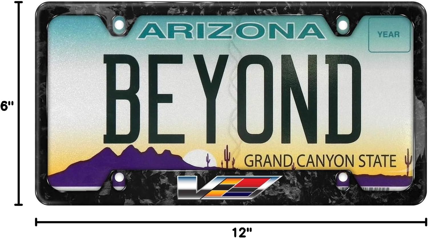 iPick Image for - Cadillac V Logo Real Black Forged Carbon Fiber 50 States License Plate Frame - Image 7