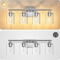 4-Light Bathroom Light Fixtures,Brushed Nickel Vanity Lighting Fixtures,Modern Wall Lighting Sconces for Mirror Bedroom Living Room Vanity Table Hallway - Image 7