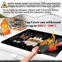 Halloween Stove Top Cover for Electric Stove 28 "x 20 ", Boo Heat Resistant Glass Top Stove Cover Protector, Glass Cooktop Covers, Kitchen Flat Electric Stove Top Covers - Image 2