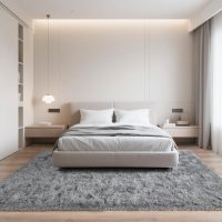 HQAYW 4x6 Fluffy Grey Area Rugs for Living Room Bedroom, Ultra Soft Plush Shaggy Bedside Rug, Non-Slip and Machine Washable Carpet for Kids Girls and Boys, Dorms, Nursery Rooms, Home Decor - Image 5