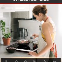 Portable Electric Stove,110V Single Burner Electric Cooktop, Countertop Burner Hot Plate with 6 Preset Functions,10 Power Levels,LED Touch Control, Child Lock &Timer - Image 3