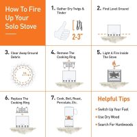 Solo Stove Campfire Camping Stove Portable Stove for Backpacking Outdoor Cooking Great Stainless Steel Camping Backpacking Stove Compact Wood Stove Design-No Batteries or Liquid Fuel Canisters Needed - Image 9