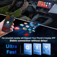 Wireless Carplay Adapter with Netflix YouTube, 2025 Car Play Video Box & Android Auto Dongle Plug & Play,Convert Wried to Wireless CarPlay for Cars from 2016 and iOS 10+ & TF Card (Black) - Image 4